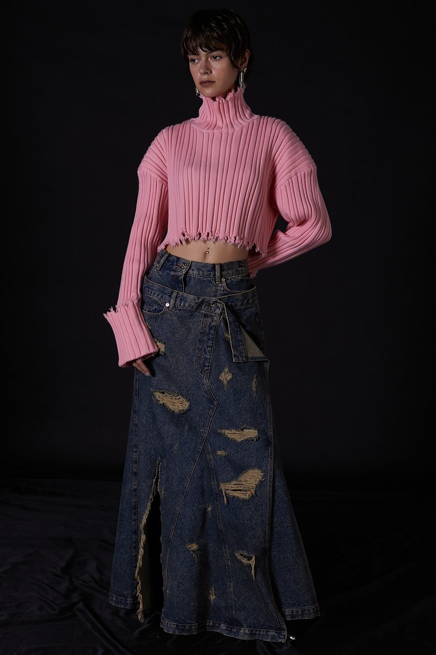 【プランク プロジェクト/PRANK PROJECT】のクラッシュマーメイドデニムスカート/Crushed Mermaid Denim Skirt 人気、トレンドファッション・服の通販 founy(ファニー) 　ファッション　Fashion　レディースファッション　Fashion for Women　スカート　Skirts　デニムスカート・カジュアルスカート　Denim Skirts　ロングスカート　Long Skirts / Maxi & Midi Skirts　スリット　Slit, Slit Detail　デニム　Denim, Jeans Material　マーメイド　Mermaid, Fishtail Silhouette　ミニスカート　Mini Skirt, Short Skirt　ロング　Long, Long-Length　other-7|ID: prp329100003645493 ipo3291000000035814437