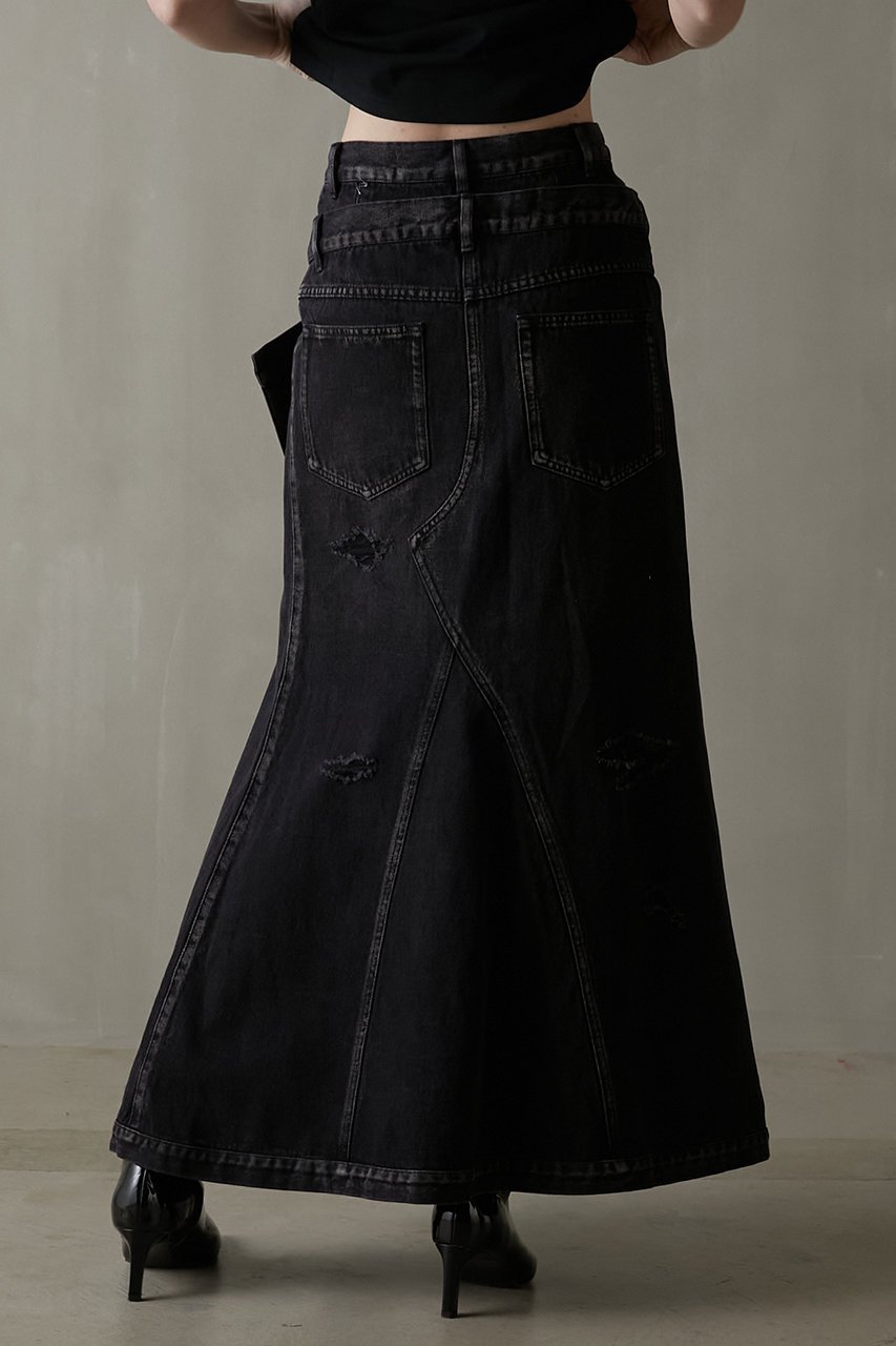 【プランク プロジェクト/PRANK PROJECT】のクラッシュマーメイドデニムスカート/Crushed Mermaid Denim Skirt 人気、トレンドファッション・服の通販 founy(ファニー) 　ファッション　Fashion　レディースファッション　Fashion for Women　スカート　Skirts　デニムスカート・カジュアルスカート　Denim Skirts　ロングスカート　Long Skirts / Maxi & Midi Skirts　スリット　Slit, Slit Detail　デニム　Denim, Jeans Material　マーメイド　Mermaid, Fishtail Silhouette　ミニスカート　Mini Skirt, Short Skirt　ロング　Long, Long-Length　other-8|ID: prp329100003645493 ipo3291000000036125426