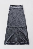 【プランク プロジェクト/PRANK PROJECT】のクラッシュベロアマキシスカート/Crashed Velour Maxi Skirt GRY(グレー)|ID:prp329100003645494