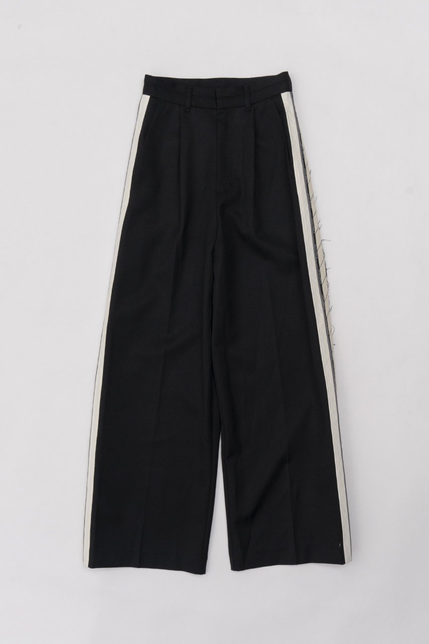【プランク プロジェクト/PRANK PROJECT】のマーベルトサイドラインパンツ/Waistband Lining Sideline Pants インテリア・キッズ・メンズ・レディースファッション・服の通販 founy(ファニー) 　ファッション　Fashion　レディースファッション　WOMEN　パンツ　Pants　ベルト　Belts　ジャケット　Jacket　ストレート　Straight　BLK(ブラック)|ID: prp329100003645498 ipo3291000000023944553