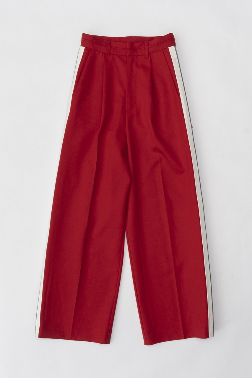 【プランク プロジェクト/PRANK PROJECT】のマーベルトサイドラインパンツ/Waistband Lining Sideline Pants インテリア・キッズ・メンズ・レディースファッション・服の通販 founy(ファニー) 　ファッション　Fashion　レディースファッション　WOMEN　パンツ　Pants　ベルト　Belts　ジャケット　Jacket　ストレート　Straight　RED(レッド)|ID: prp329100003645498 ipo3291000000023944554