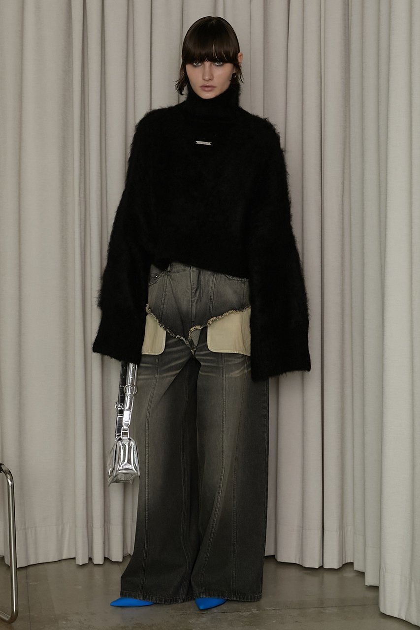 【プランク プロジェクト/PRANK PROJECT】のワイドスリーブスヌードショートニット/Wide Sleeve Snood Short Knit 人気、トレンドファッション・服の通販 founy(ファニー) 　ファッション　Fashion　レディースファッション　WOMEN　トップス・カットソー　Tops/Tshirt　ニット　Knit Tops　プルオーバー　Pullover　サテン　Satin　ショート　Short　スリーブ　Sleeve　バランス　Balance　ワイド　Wide　other-8|ID: prp329100003645512 ipo3291000000031394952