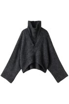 【プランク プロジェクト/PRANK PROJECT】のワイドスリーブスヌードショートニット/Wide Sleeve Snood Short Knit C.GRY(チャコールグレー)|ID: prp329100003645512 ipo3291000000036688165