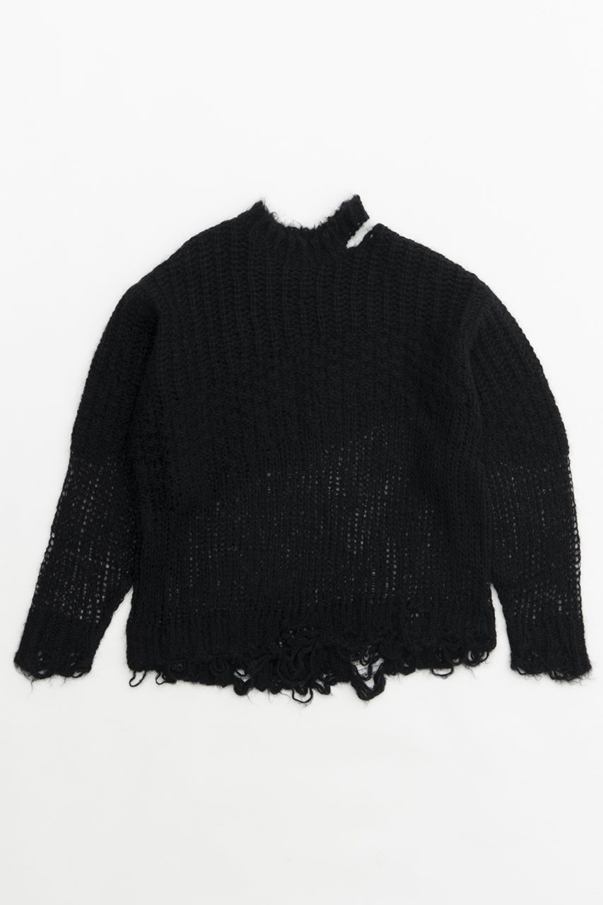 【プランク プロジェクト/PRANK PROJECT】の【UNISEX】モヘアメッシュプルオーバー/Mohair Mesh Pullover インテリア・キッズ・メンズ・レディースファッション・服の通販 founy(ファニー) 　ファッション　Fashion　レディースファッション　WOMEN　トップス・カットソー　Tops/Tshirt　ニット　Knit Tops　プルオーバー　Pullover　UNISEX　おすすめ　Recommend　インナー　クール　ダメージ　メッシュ　モヘア　BLK(ブラック)|ID: prp329100003645516 ipo3291000000024007077