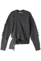 【プランク プロジェクト/PRANK PROJECT】のハードクラッシュニットプルオーバー/Hard Crashed Knit Pullover GRY(グレー)|ID: prp329100003645518 ipo3291000000029771684