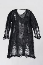 【プランク プロジェクト/PRANK PROJECT】のモヘアダメージニットワンピース/Mohair Damaged Knit One Piece BLK(ブラック)|ID:prp329100003645528