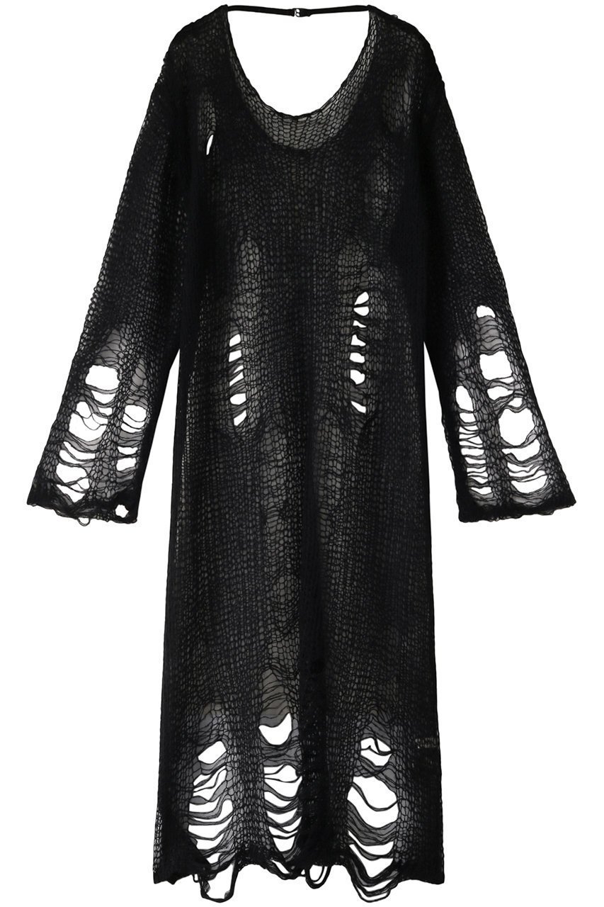 【プランク プロジェクト/PRANK PROJECT】のモヘアダメージニットワンピース/Mohair Damaged Knit One Piece インテリア・キッズ・メンズ・レディースファッション・服の通販 founy(ファニー) 　ファッション　Fashion　レディースファッション　WOMEN　ワンピース　Dress　ニットワンピース　Knit Dresses　チュニック　Tunic　インナー　Inner　エアリー　Airy　クラッシュ　Crash　ダメージ　Damage　チュニック　Tunic　ロング　Long　BLK(ブラック)|ID: prp329100003645528 ipo3291000000029771637