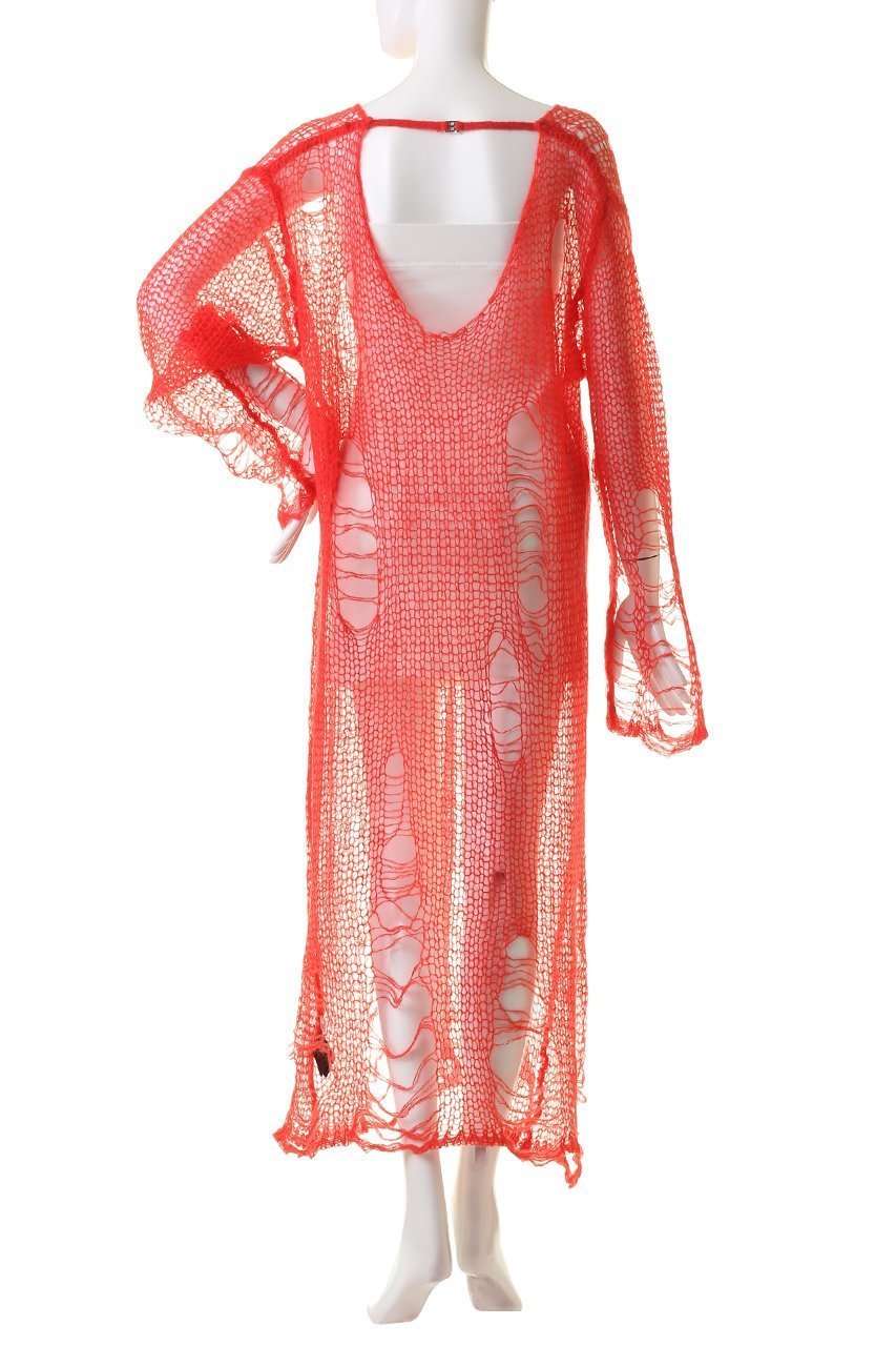 【プランク プロジェクト/PRANK PROJECT】のモヘアダメージニットワンピース/Mohair Damaged Knit One Piece 人気、トレンドファッション・服の通販 founy(ファニー) 　ファッション　Fashion　レディースファッション　WOMEN　ワンピース　Dress　ニットワンピース　Knit Dresses　チュニック　Tunic　インナー　Inner　エアリー　Airy　クラッシュ　Crash　ダメージ　Damage　チュニック　Tunic　ロング　Long　other-4|ID: prp329100003645528 ipo3291000000031371317