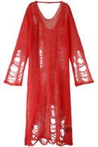 【プランク プロジェクト/PRANK PROJECT】のモヘアダメージニットワンピース/Mohair Damaged Knit One Piece RED(レッド)|ID: prp329100003645528 ipo3291000000032900571
