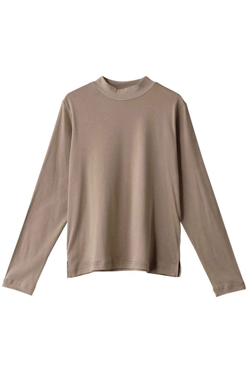 【ミディウミソリッド/MIDIUMISOLID】のcompact long sleeve T Tシャツ インテリア・キッズ・メンズ・レディースファッション・服の通販 founy(ファニー) 　ファッション　Fashion　レディースファッション　WOMEN　トップス・カットソー　Tops/Tshirt　シャツ/ブラウス　Shirts/Blouses　ロング / Tシャツ　T-Shirts　カットソー　Cut and Sewn　おすすめ　Recommend　インナー　コンパクト　シンプル　スリーブ　モックネック　ロング　長袖　beige|ID: prp329100003647473 ipo3291000000023962282