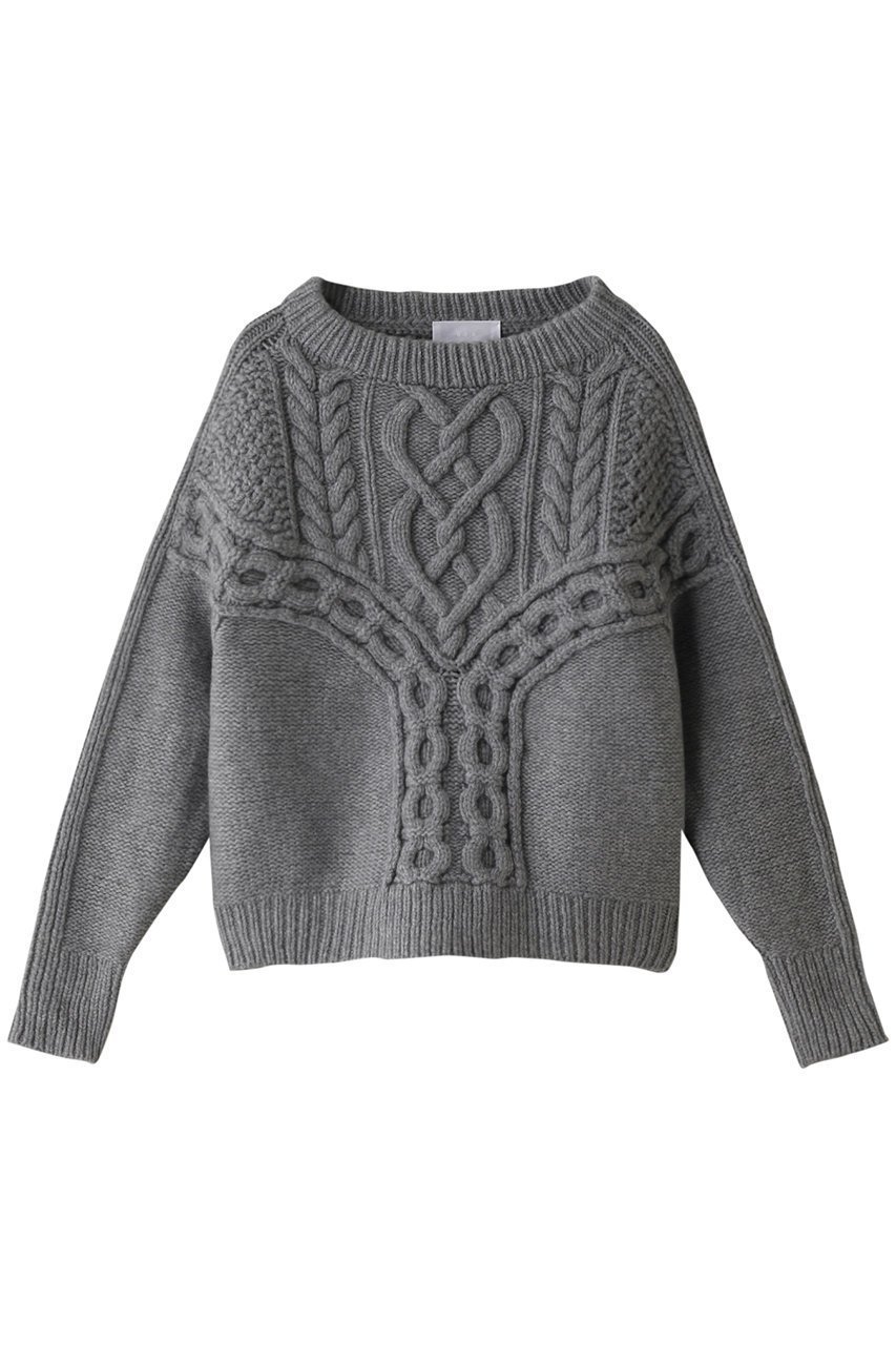 【エリオポール/heliopole】の【uca】ARAN HAND-KNIT RAGLAN CN インテリア・キッズ・メンズ・レディースファッション・服の通販 founy(ファニー) 　ファッション　Fashion　レディースファッション　WOMEN　トップス・カットソー　Tops/Tshirt　ニット　Knit Tops　プルオーバー　Pullover　A/W・秋冬　Aw・Autumn/Winter・Fw・Fall-Winter　カシミヤ　Cashmere　シンプル　Simple　スリーブ　Sleeve　ハンド　Hand　定番　Standard　グレー|ID: prp329100003647488 ipo3291000000023962321