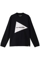 【アンドワンダー/and wander】の【UNISEX】and wander logo LS T ブラック|ID: prp329100003647515 ipo3291000000032846355