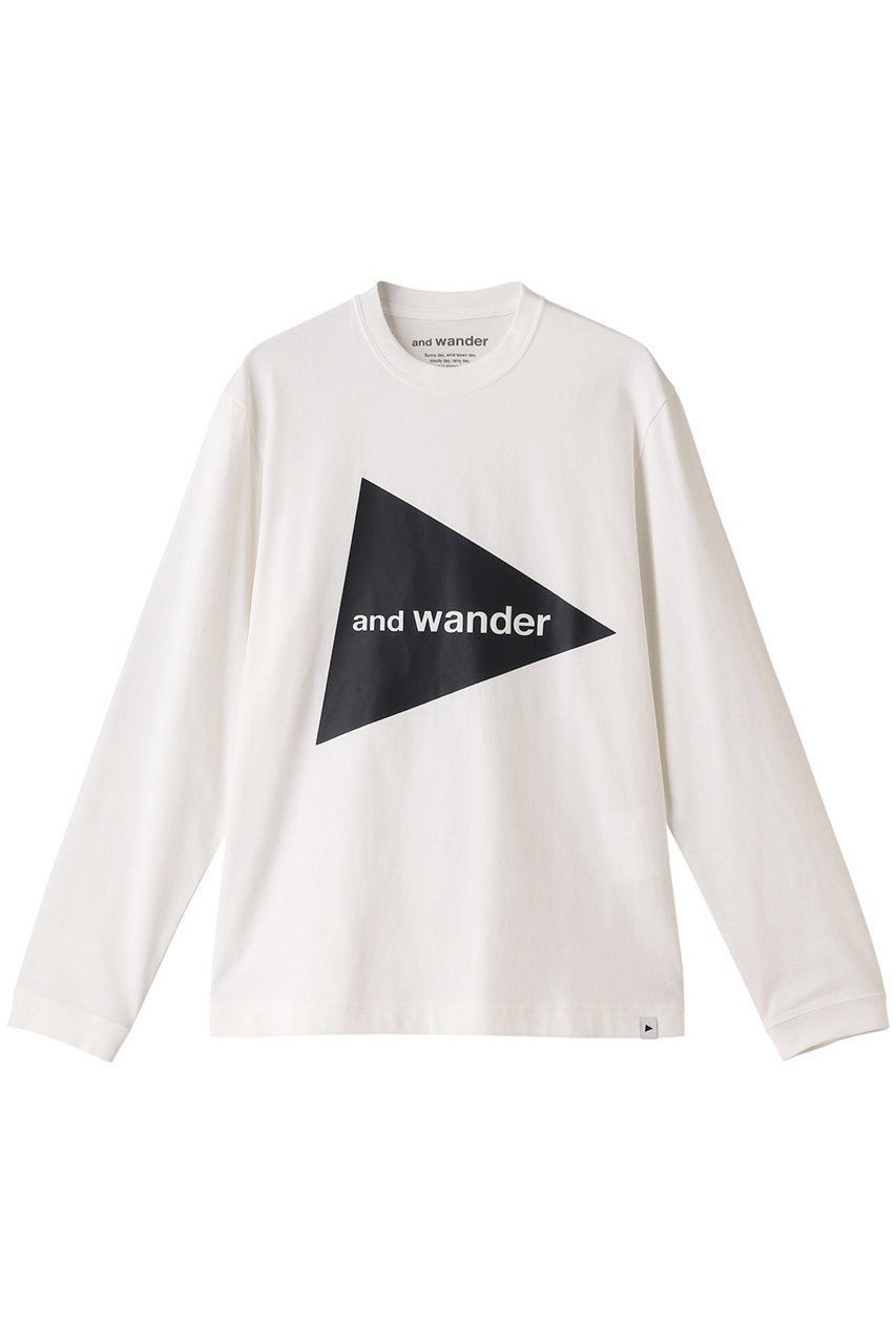 【アンドワンダー/and wander】の【UNISEX】and wander logo LS T インテリア・キッズ・メンズ・レディースファッション・服の通販 founy(ファニー) 　ファッション　Fashion　レディースファッション　Fashion for Women　トップス・カットソー　Cut & Sew Tops　シャツ・ブラウス・オフィスカジュアル　Elegant Blouses & Button-Ups　ロングTシャツ・Tシャツ　Longline T-Shirts & Tees　カットソー・ベーシックTシャツ　Cut-and-Sewn Tops / Stretch Tees & Basics　ユニセックス　Unisex, Genderless　スリーブ　Sleeve, Long Sleeve / Short Sleeve　ロング　Long, Long-Length　ホワイト|ID: prp329100003647515 ipo3291000000032846361
