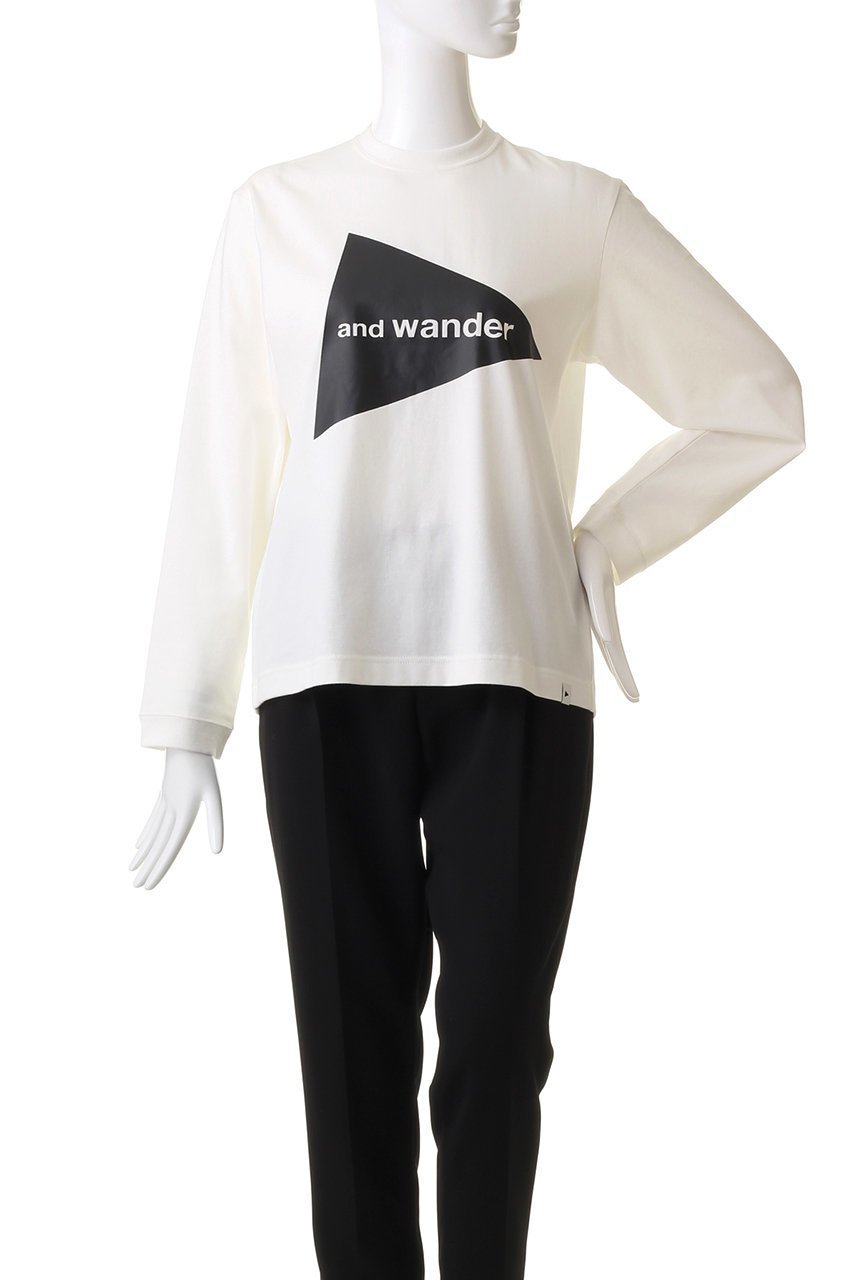 【アンドワンダー/and wander】の【UNISEX】and wander logo LS T 人気、トレンドファッション・服の通販 founy(ファニー) 　ファッション　Fashion　レディースファッション　Fashion for Women　トップス・カットソー　Cut & Sew Tops　シャツ・ブラウス・オフィスカジュアル　Elegant Blouses & Button-Ups　ロングTシャツ・Tシャツ　Longline T-Shirts & Tees　カットソー・ベーシックTシャツ　Cut-and-Sewn Tops / Stretch Tees & Basics　ユニセックス　Unisex, Genderless　スリーブ　Sleeve, Long Sleeve / Short Sleeve　ロング　Long, Long-Length　other-2|ID: prp329100003647515 ipo3291000000032846367