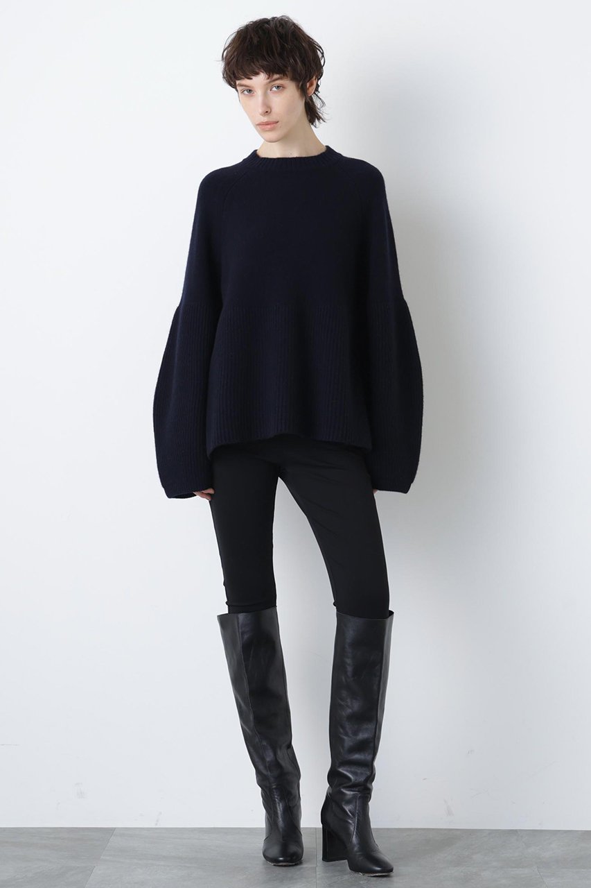 【ヒューエルミュージアム/hueLe Museum】の【hLM】ウールカシミヤニット 人気、トレンドファッション・服の通販 founy(ファニー) 　ファッション　Fashion　レディースファッション　Fashion for Women　トップス・カットソー　Cut & Sew Tops　ニット　Knit Tops & Sweaters　カジュアルプルオーバー・ニットトップス　Pullovers & Knit Tops / Casual Pullovers　なめらか　Smooth, Silky Texture　シンプル　Simple, Minimal　フォルム　Silhouette, Form　ペプラム　Peplum, Flared Hem　エレガント 上品　Elegant　other-3|ID: prp329100003647533 ipo3291000000034484271