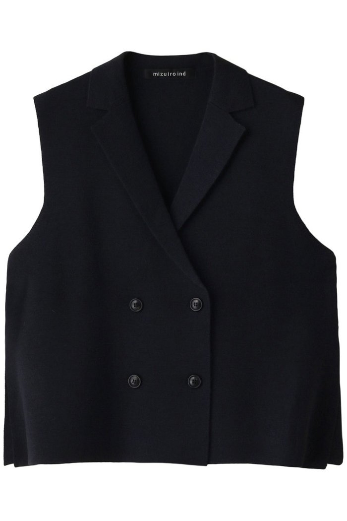 【ミズイロ インド/mizuiro ind】のdouble breasted vest ベスト インテリア・キッズ・メンズ・レディースファッション・服の通販 founy(ファニー) https://founy.com/ ファッション Fashion レディースファッション WOMEN トップス・カットソー Tops/Tshirt ニット Knit Tops ベスト/ジレ Gilets/Vests プルオーバー Pullover シンプル Simple スリット Slit ダブル Double ベスト Vest ミラノリブ Milan Ribs エレガント 上品 Elegant |ID: prp329100003651608 ipo3291000000029958264