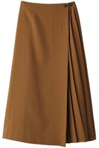 【ミディウミソリッド/MIDIUMISOLID】のasymmetry pleats wrap SK スカート brown|ID:prp329100003655854