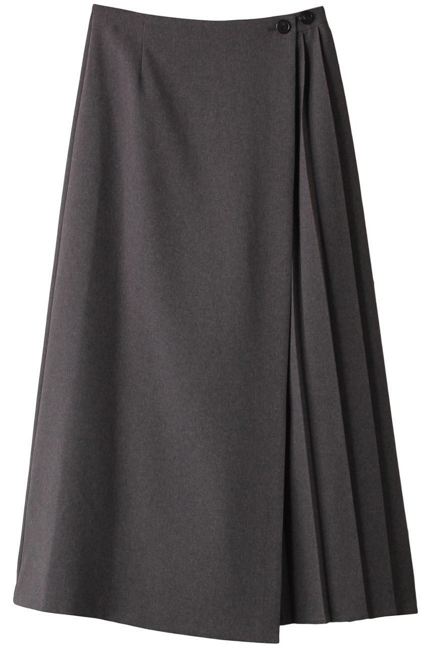 【ミディウミソリッド/MIDIUMISOLID】のasymmetry pleats wrap SK スカート インテリア・キッズ・メンズ・レディースファッション・服の通販 founy(ファニー) 　ファッション　Fashion　レディースファッション　Fashion for Women　スカート　Skirts　ロングスカート　Long Skirts / Maxi & Midi Skirts　アシンメトリー　Asymmetrical Style　シンプル　Simple, Minimal　フェミニン　Feminine, Girly　プリーツ　Pleats, Pleated　ラップ　Wrap, Wrap Design　ロング　Long, Long-Length　エレガント 上品　Elegant　c.gray|ID: prp329100003655854 ipo3291000000035509621