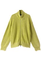 【メゾンスペシャル/MAISON SPECIAL】の【UNISEX】スノー加工ダメージドライバーズニット LIME(ライム)|ID: prp329100003655855 ipo3291000000029974856