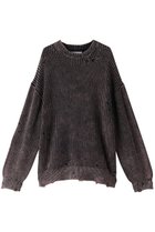 【メゾンスペシャル/MAISON SPECIAL】の【UNISEX】スノー加工ダメージクルーネックニットPO BLK(ブラック)|ID:prp329100003655857