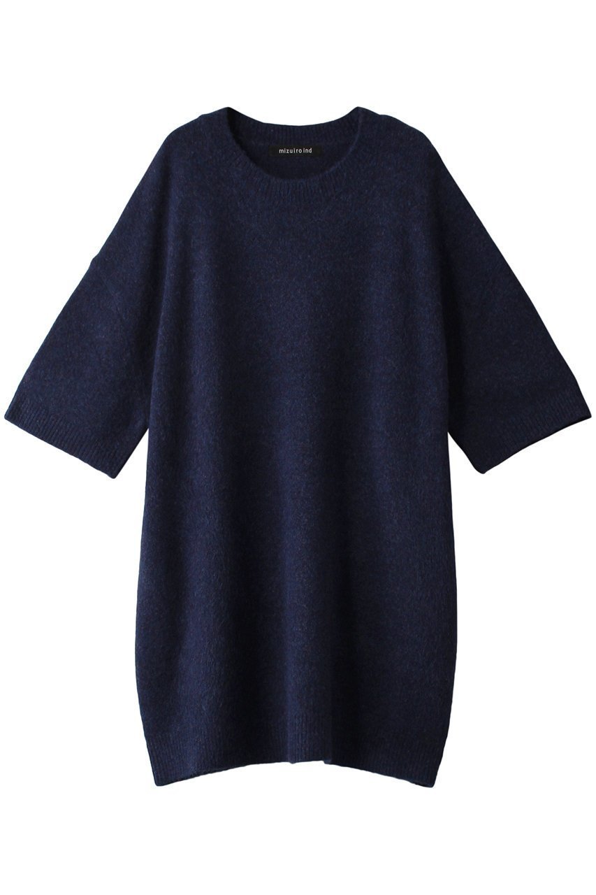 【ミズイロ インド/mizuiro ind】のhalf slv c/neck tunic チュニック インテリア・キッズ・メンズ・レディースファッション・服の通販 founy(ファニー) 　ファッション　Fashion　レディースファッション　WOMEN　ワンピース　Dress　チュニック　Tunic　シンプル　Simple　チュニック　Tunic　ボトム　Bottom　navy|ID: prp329100003655867 ipo3291000000025084377