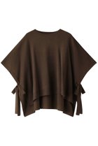 【ミディウミソリッド/MIDIUMISOLID】のside ribbon poncho ポンチョ brown|ID:prp329100003658267