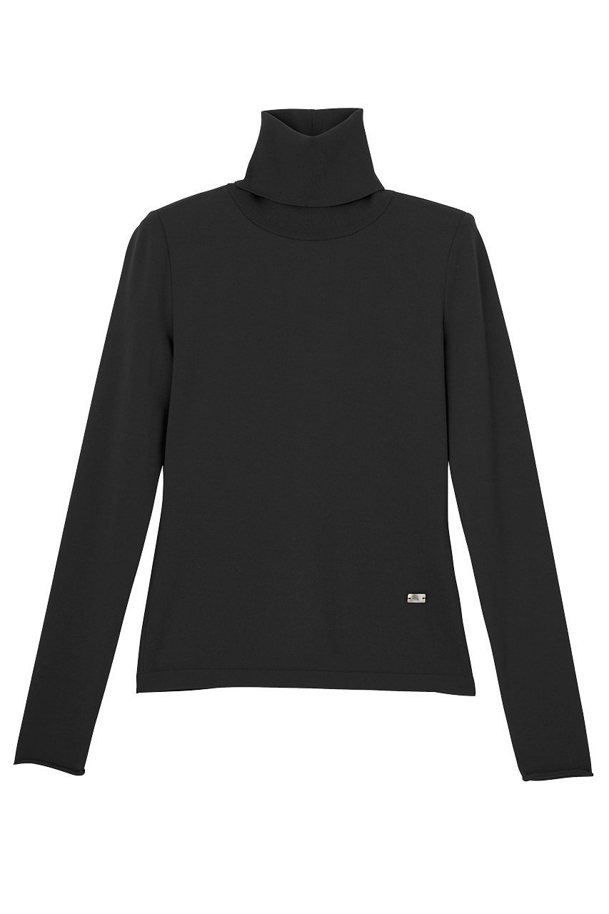 【デイジーリン/DAISY LIN】のWashable Audrey High Neck インテリア・キッズ・メンズ・レディースファッション・服の通販 founy(ファニー) 　ファッション　Fashion　レディースファッション　Fashion for Women　トップス・カットソー　Cut & Sew Tops　シャツ・ブラウス・オフィスカジュアル　Elegant Blouses & Button-Ups　ロングTシャツ・Tシャツ　Longline T-Shirts & Tees　カットソー・ベーシックTシャツ　Cut-and-Sewn Tops / Stretch Tees & Basics　インナー　Innerwear　ウォッシャブル　Machine Washable　洗える　Machine Washable　シンプル　Simple, Minimal　ジャケット　Jacket, Outerwear　スタイリッシュ　Stylish, Fashionable　ストレッチ　Stretch, Stretchy Fabric　スリーブ　Sleeve, Long Sleeve / Short Sleeve　なめらか　Smooth, Silky Texture　ハイネック　High Neck, Mock Neck　パターン　Pattern, Design Print　ロング　Long, Long-Length　新作・新入荷　New Arrivals / New In　ブラックブラック|ID: prp329100003661031 ipo3291000000034420157