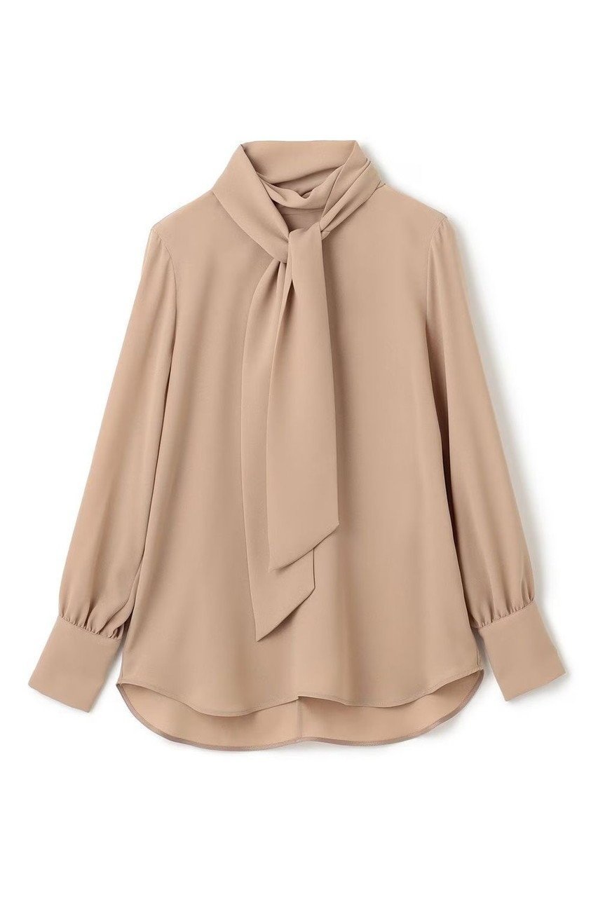 【ベイジ,/BEIGE,】のSTOW(ストー)/ボウタイブラウス インテリア・キッズ・メンズ・レディースファッション・服の通販 founy(ファニー) ファッション Fashion レディースファッション Fashion for Women トップス・カットソー Cut & Sew Tops シャツ・ブラウス・オフィスカジュアル Elegant Blouses & Button-Ups なめらか Smooth, Silky Texture シンプル Simple, Minimal ジョーゼット Georgette, Semi-Sheer Fabric スリーブ Sleeve, Long Sleeve / Short Sleeve ハイネック High Neck, Mock Neck ロング Long, Long-Length 人気 Popular, Best Seller 今季 This Season, Current Season 定番 Standard, Basic Item Milk tea|ID: prp329100003661043 ipo3291000000036723707