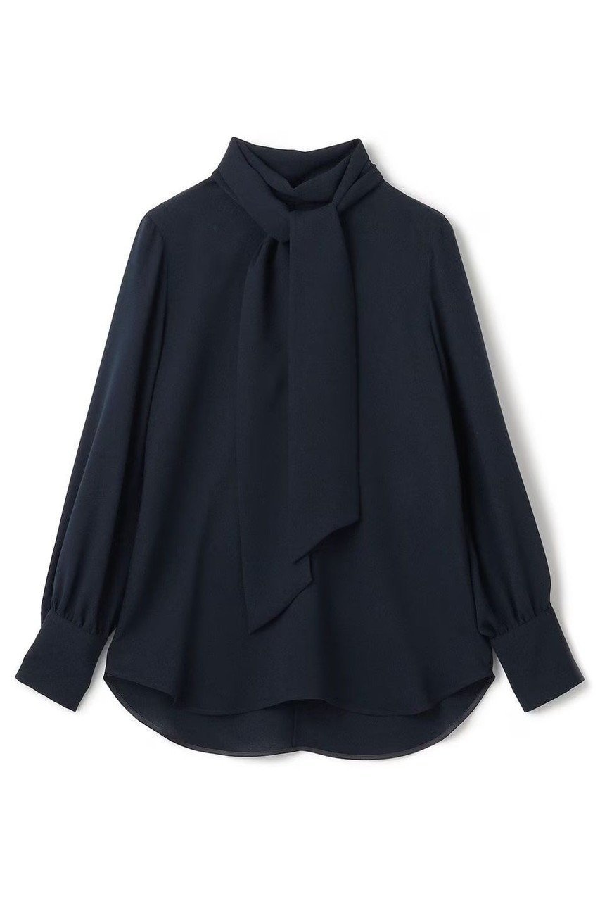 【ベイジ,/BEIGE,】のSTOW(ストー)/ボウタイブラウス インテリア・キッズ・メンズ・レディースファッション・服の通販 founy(ファニー) ファッション Fashion レディースファッション Fashion for Women トップス・カットソー Cut & Sew Tops シャツ・ブラウス・オフィスカジュアル Elegant Blouses & Button-Ups なめらか Smooth, Silky Texture シンプル Simple, Minimal ジョーゼット Georgette, Semi-Sheer Fabric スリーブ Sleeve, Long Sleeve / Short Sleeve ハイネック High Neck, Mock Neck ロング Long, Long-Length 人気 Popular, Best Seller 今季 This Season, Current Season 定番 Standard, Basic Item Navy|ID: prp329100003661043 ipo3291000000036723708