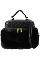 【ファビオラ クラス/Faviora Class】の【Faviora faux fur】FUX Fake Fur Vanity Bag ブラック|ID:prp329100003668834