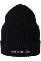 【アンドワンダー/and wander】の【UNISEX】Shetland wool cap ブラック|ID:prp329100003668868