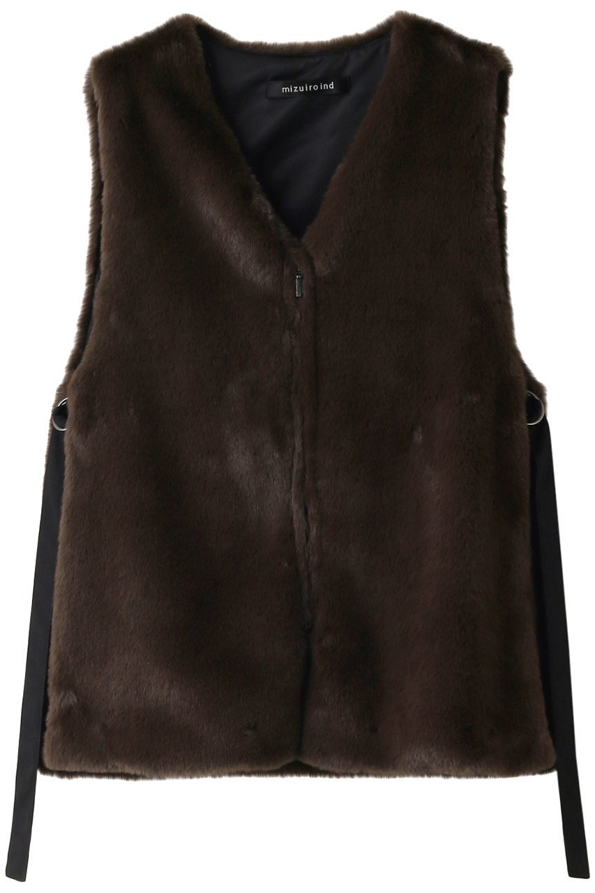 【ミズイロ インド/mizuiro ind】のfake fur gilet ジレ 人気、トレンドファッション・服の通販 founy(ファニー) 　ファッション　Fashion　レディースファッション　WOMEN　アウター　Coat Outerwear　ジャケット　Jackets　シンプル　Simple　ジップ　Zip　ジャケット　Jacket　フェイクファー　Faux Fur　ベスト　Vest　ラグジュアリー　Luxury　 other-1|ID: prp329100003670853 ipo3291000000029958246