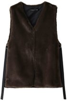 【ミズイロ インド/mizuiro ind】のfake fur gilet ジレ brown|ID:prp329100003670853