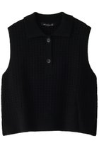 【ミズイロ インド/mizuiro ind】のshort vest with collar ベスト black|ID:prp329100003670854