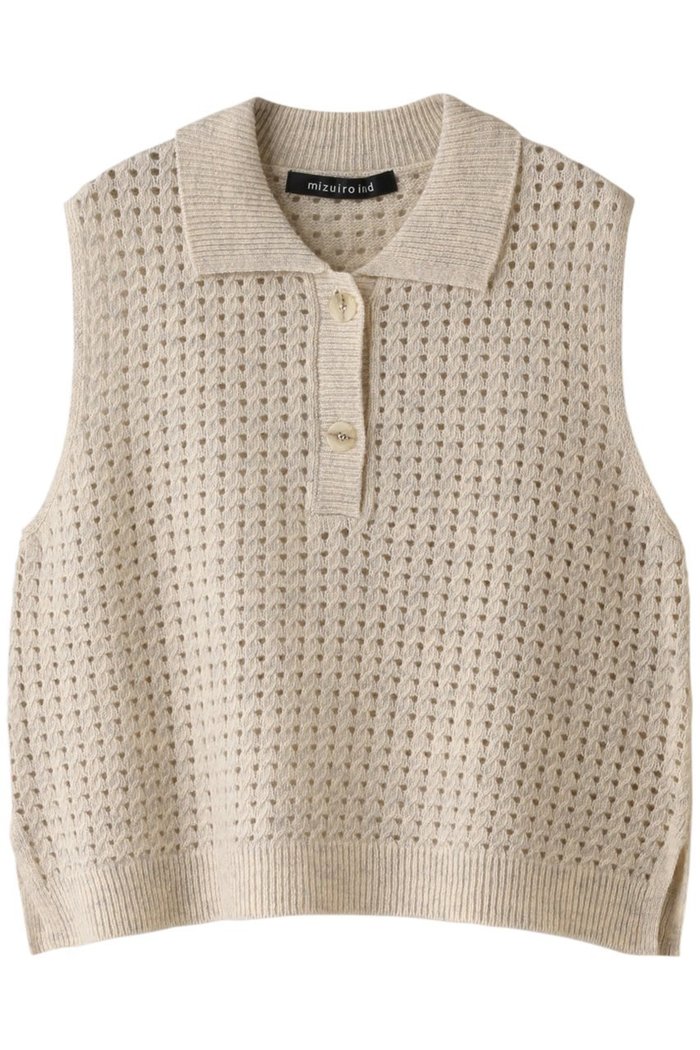 【ミズイロ インド/mizuiro ind】のshort vest with collar ベスト インテリア・キッズ・メンズ・レディースファッション・服の通販 founy(ファニー) https://founy.com/ ファッション Fashion レディースファッション WOMEN トップス・カットソー Tops/Tshirt ニット Knit Tops ベスト/ジレ Gilets/Vests プルオーバー Pullover カットソー Cut And Sew ショート Short タートルネック Turtleneck トレンド Trend ベスト Vest |ID: prp329100003670854 ipo3291000000028403835