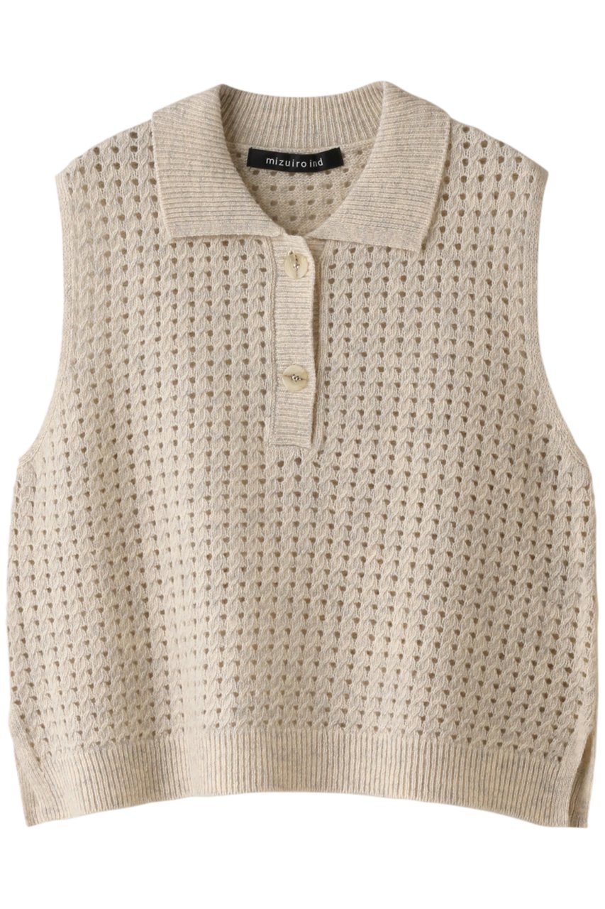 【ミズイロ インド/mizuiro ind】のshort vest with collar ベスト 人気、トレンドファッション・服の通販 founy(ファニー) 　ファッション　Fashion　レディースファッション　WOMEN　トップス・カットソー　Tops/Tshirt　ニット　Knit Tops　ベスト/ジレ　Gilets/Vests　プルオーバー　Pullover　カットソー　Cut And Sew　ショート　Short　タートルネック　Turtleneck　トレンド　Trend　ベスト　Vest　 other-1|ID: prp329100003670854 ipo3291000000028403835