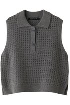 【ミズイロ インド/mizuiro ind】のshort vest with collar ベスト gray|ID: prp329100003670854 ipo3291000000028403838