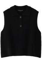 【ミズイロ インド/mizuiro ind】のshort vest with collar ベスト black|ID: prp329100003670854 ipo3291000000028403839