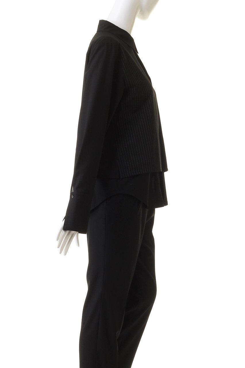 【ピアッカセッテ/ph7+】のピンタックレイヤードシャツ 人気、トレンドファッション・服の通販 founy(ファニー) 　ファッション　Fashion　レディースファッション　Fashion for Women　トップス・カットソー　Cut & Sew Tops　シャツ・ブラウス・オフィスカジュアル　Elegant Blouses & Button-Ups　おすすめ　Recommended / Our Picks　スリーブ　Sleeve, Long Sleeve / Short Sleeve　ベーシック　Basic, Essential　ロング　Long, Long-Length　定番　Standard, Basic Item　other-3|ID: prp329100003672218 ipo3291000000032900947