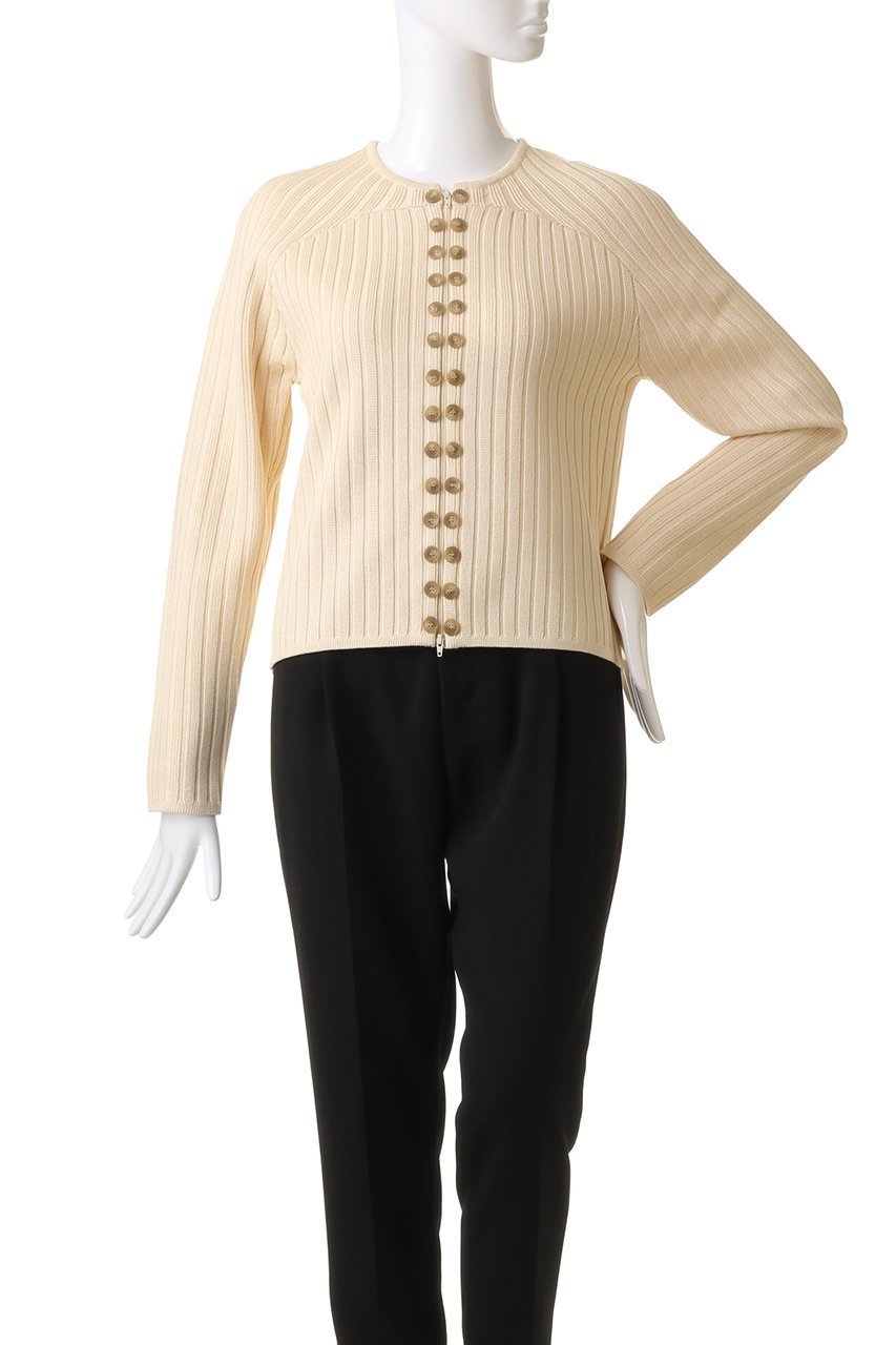 【クラネ/CLANE】のLINE UP BUTTON KNIT TOPS/ニット 人気、トレンドファッション・服の通販 founy(ファニー) 　ファッション　Fashion　レディースファッション　Fashion for Women　トップス・カットソー　Cut & Sew Tops　ニット　Knit Tops & Sweaters　カジュアルプルオーバー・ニットトップス　Pullovers & Knit Tops / Casual Pullovers　ジップ　Zip, Zipper　ストライプ　Stripe, Striped Pattern　スリット　Slit, Slit Detail　ヨーク　Yoke, Yoke Design　ワイドリブ　Wide Rib, Wide Ribbed Knit　other-2|ID: prp329100003672235 ipo3291000000032954305