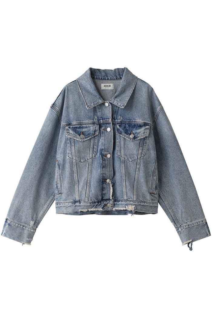 【エリオポール/heliopole】の【AGOLDE】AGOLDE MARTIKA ジャケット FRAY インテリア・キッズ・メンズ・レディースファッション・服の通販 founy(ファニー) https://founy.com/ ファッション Fashion レディースファッション Fashion for Women アウター Coat / Outerwear Collection レディースジャケット・軽アウター Jackets おすすめ Recommended / Our Picks ジャケット Jacket, Outerwear ダメージ Distressed, Destroyed デニム Denim, Jeans Material |ID: prp329100003672269 ipo3291000000036062093
