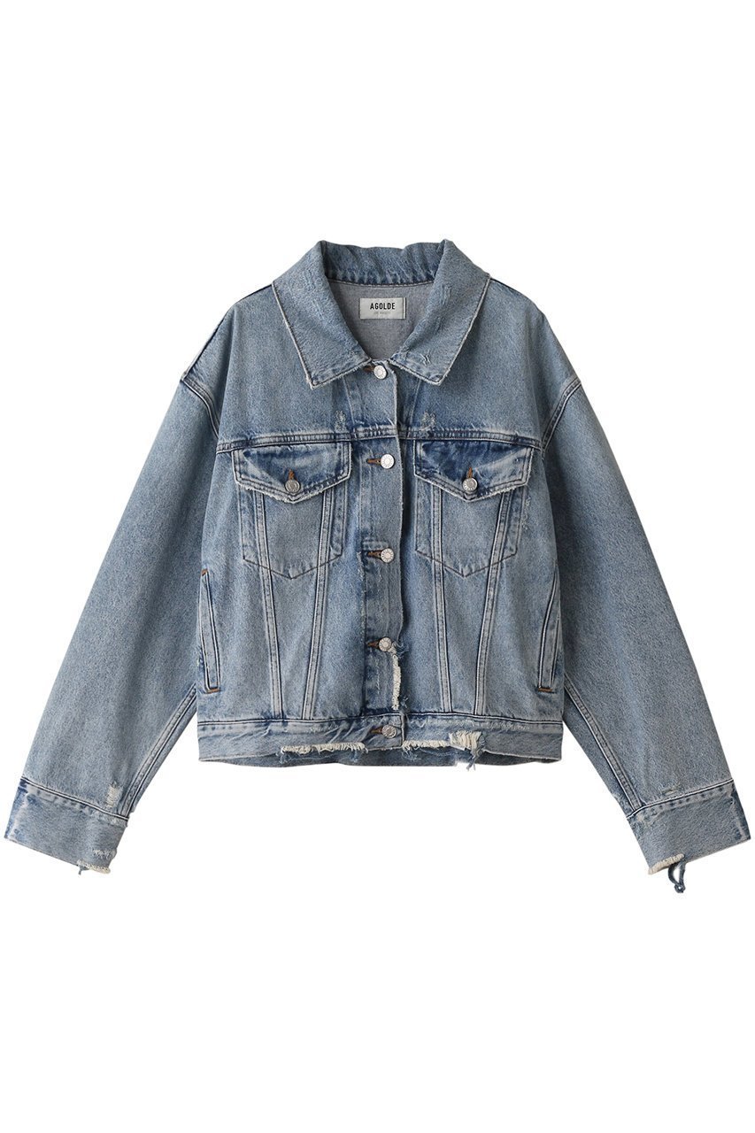 【エリオポール/heliopole】の【AGOLDE】AGOLDE MARTIKA ジャケット FRAY インテリア・キッズ・メンズ・レディースファッション・服の通販 founy(ファニー) ファッション Fashion レディースファッション Fashion for Women アウター Coat / Outerwear Collection レディースジャケット・軽アウター Jackets おすすめ Recommended / Our Picks ジャケット Jacket, Outerwear ダメージ Distressed, Destroyed デニム Denim, Jeans Material スカイブルー|ID: prp329100003672269 ipo3291000000036062095