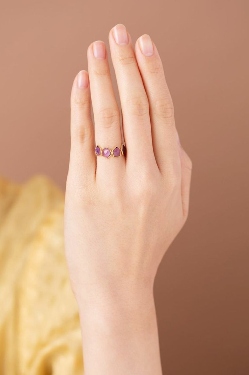 【ヌキテパ/NE QUITTEZ PAS】の【UPALA】Amethyst Pentagon エタニティリング 人気、トレンドファッション・服の通販 founy(ファニー) 　ファッション　Fashion　レディースファッション　Fashion for Women　ジュエリー　Jewelry　インド　Indian Textile　ストーン　Stone, Gem-Like　ハンド　Hand, Handmade　other-2|ID: prp329100003672328 ipo3291000000036232512
