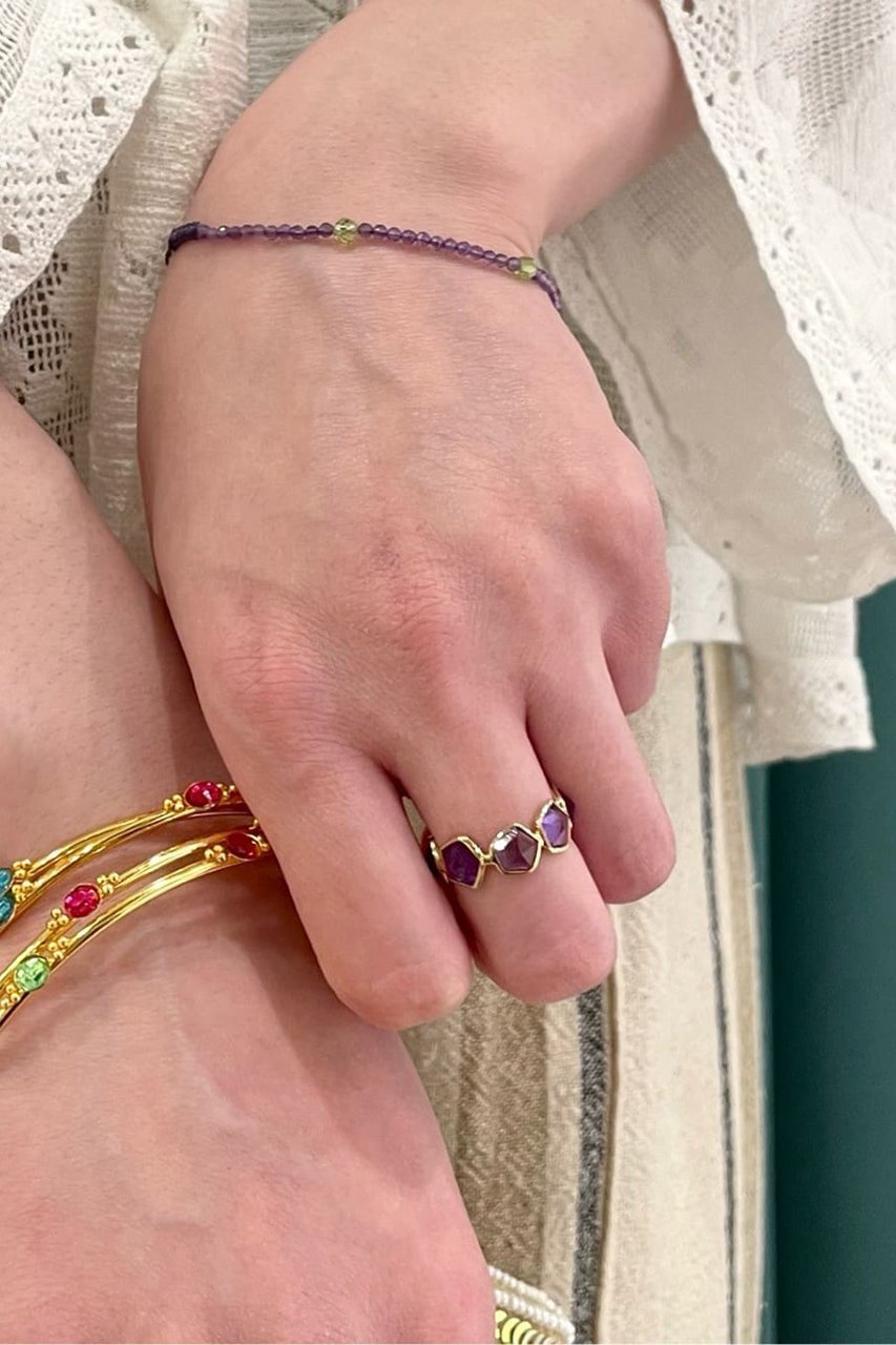 【ヌキテパ/NE QUITTEZ PAS】の【UPALA】Amethyst Pentagon エタニティリング 人気、トレンドファッション・服の通販 founy(ファニー) 　ファッション　Fashion　レディースファッション　Fashion for Women　ジュエリー　Jewelry　インド　Indian Textile　ストーン　Stone, Gem-Like　ハンド　Hand, Handmade　other-4|ID: prp329100003672328 ipo3291000000036232515