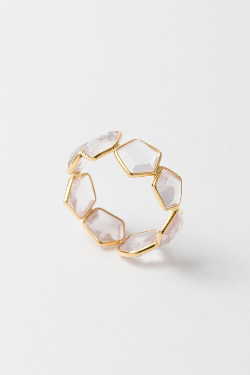 【ヌキテパ/NE QUITTEZ PAS】の【UPALA】Rose Quartz Pentagon エタニティリング インテリア・キッズ・メンズ・レディースファッション・服の通販 founy(ファニー) 　ファッション　Fashion　レディースファッション　Fashion for Women　ジュエリー　Jewelry　インド　Indian Textile　ストーン　Stone, Gem-Like　ハンド　Hand, Handmade　ローズクオーツ|ID: prp329100003672330 ipo3291000000036197214