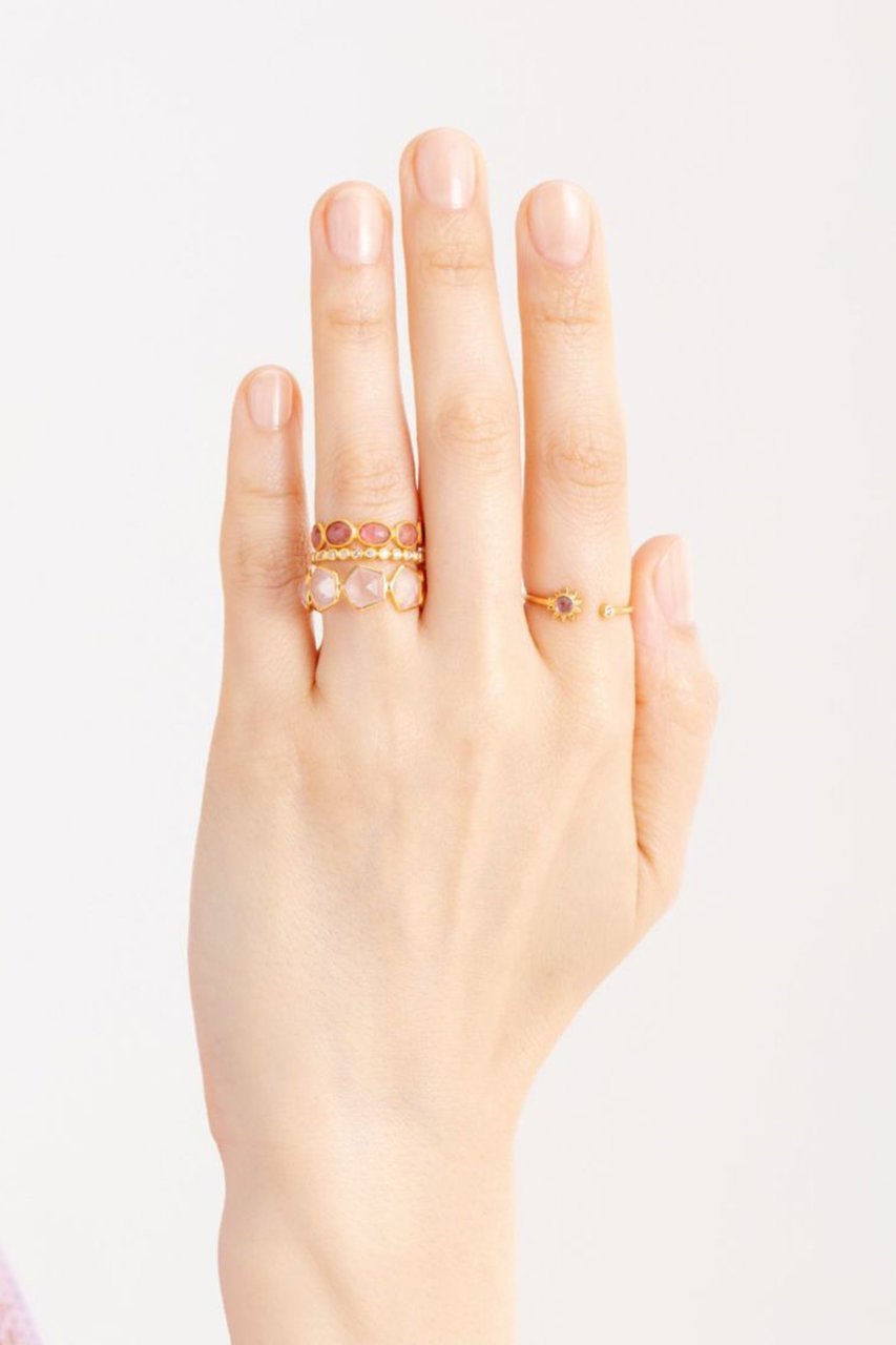 【ヌキテパ/NE QUITTEZ PAS】の【UPALA】Rose Quartz Pentagon エタニティリング 人気、トレンドファッション・服の通販 founy(ファニー) 　ファッション　Fashion　レディースファッション　Fashion for Women　ジュエリー　Jewelry　インド　Indian Textile　ストーン　Stone, Gem-Like　ハンド　Hand, Handmade　other-3|ID: prp329100003672330 ipo3291000000036197216