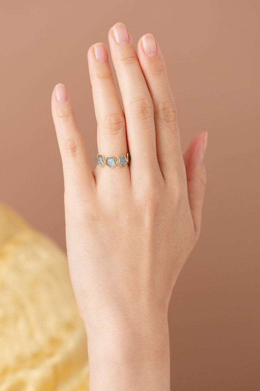 【ヌキテパ/NE QUITTEZ PAS】の【UPALA】Blue Topaz Pentagon エタニティリング 人気、トレンドファッション・服の通販 founy(ファニー) 　ファッション　Fashion　レディースファッション　Fashion for Women　ジュエリー　Jewelry　インド　Indian Textile　ストーン　Stone, Gem-Like　ハンド　Hand, Handmade　other-2|ID: prp329100003672333 ipo3291000000035755588