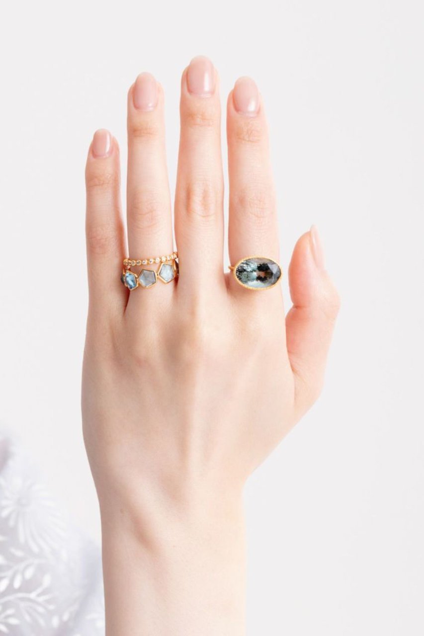 【ヌキテパ/NE QUITTEZ PAS】の【UPALA】Blue Topaz Pentagon エタニティリング 人気、トレンドファッション・服の通販 founy(ファニー) 　ファッション　Fashion　レディースファッション　Fashion for Women　ジュエリー　Jewelry　インド　Indian Textile　ストーン　Stone, Gem-Like　ハンド　Hand, Handmade　other-3|ID: prp329100003672333 ipo3291000000035755589