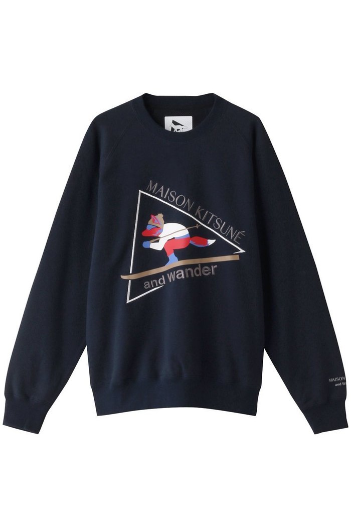 【アンドワンダー/and wander】の【UNISEX】【MAISON KITSUNE × and wander】 cotton sweat shirt インテリア・キッズ・メンズ・レディースファッション・服の通販 founy(ファニー) https://founy.com/ ファッション Fashion レディースファッション WOMEN トップス・カットソー Tops/Tshirt シャツ/ブラウス Shirts/Blouses パーカ Sweats ロング / Tシャツ T-Shirts スウェット Sweat カットソー Cut and Sewn ユニセックス Unisex コレクション Collection フロント Front |ID: prp329100003672379 ipo3291000000024115258