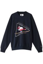 【アンドワンダー/and wander】の【UNISEX】【MAISON KITSUNE × and wander】 cotton sweat shirt ネイビー|ID: prp329100003672379 ipo3291000000024115259